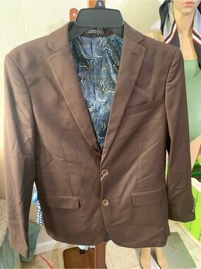 Geoffrey Beene Brown Two-Button Sport Coat